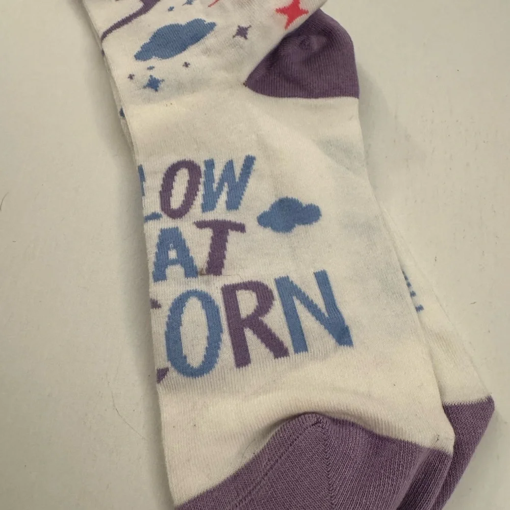Unicorn and Stars Socks New Primitives by Kathy Ladies D14
